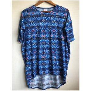 Lularoe Size XXS Tunic Top Aztec Blue Womens